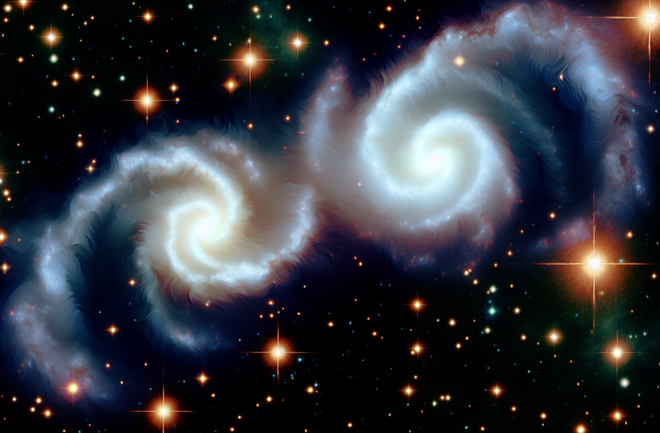 Dancing Wisps: Hubble Unveils Cosmic Mystery in NGC 4388